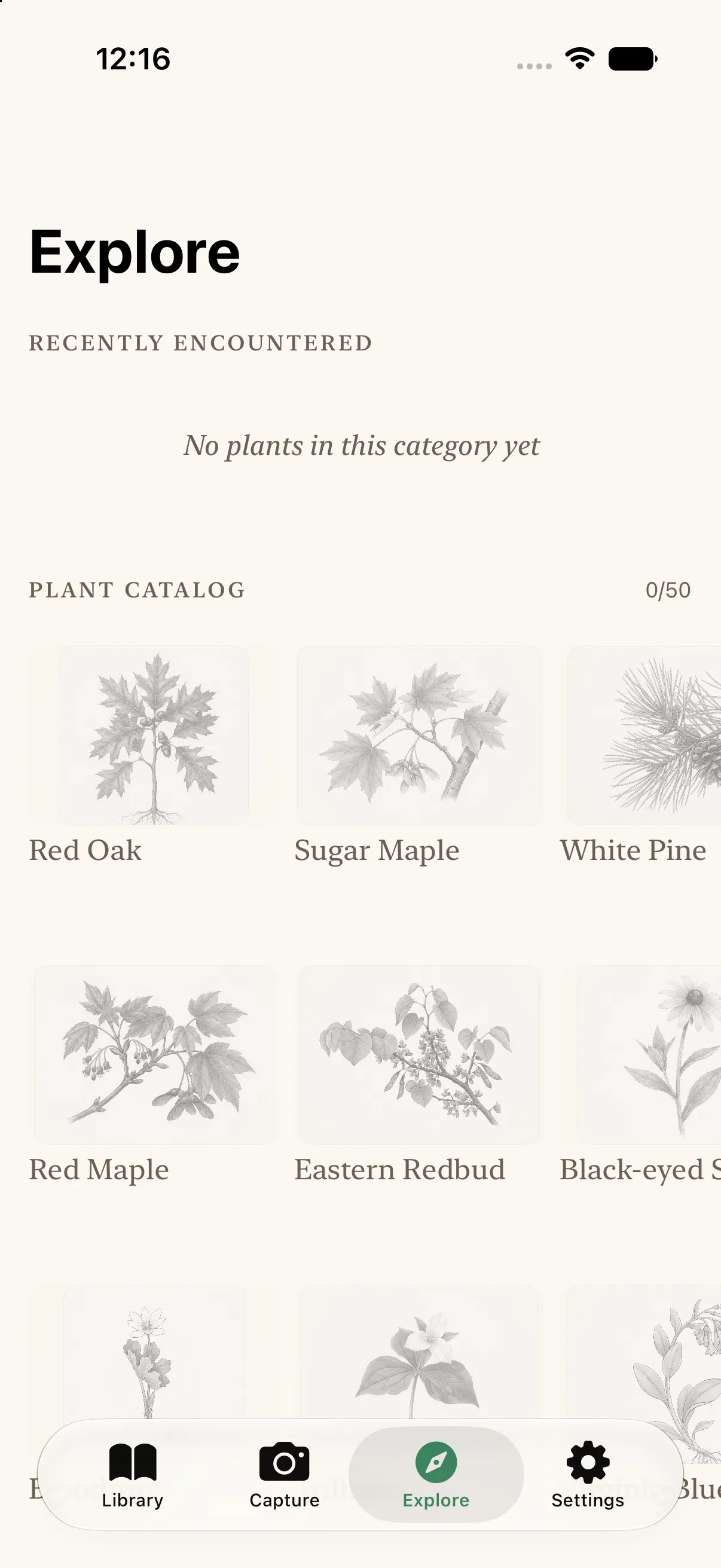 Fieldnote's original hand-curated catalog of 50 plants