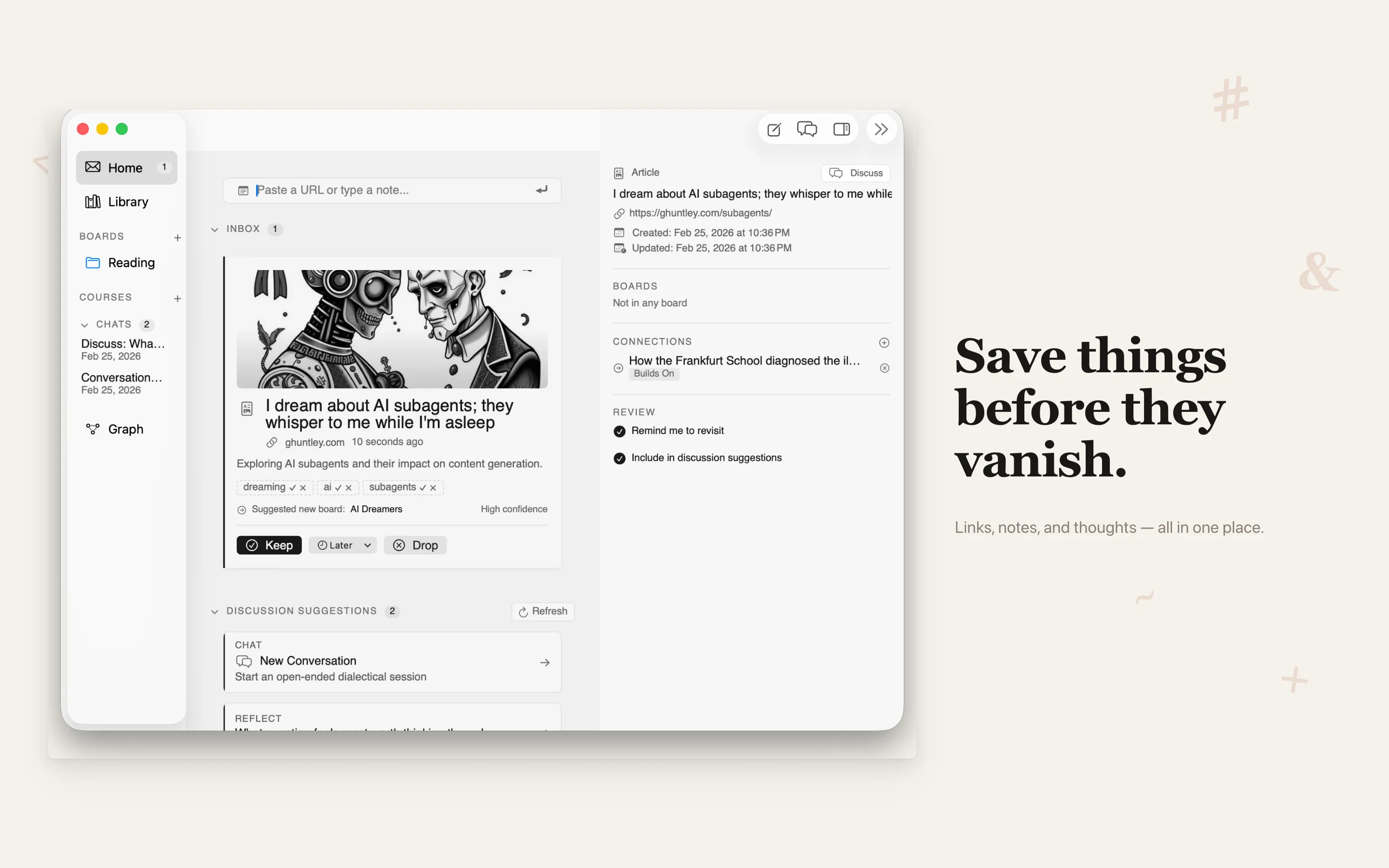 Grove — Save things before they vanish